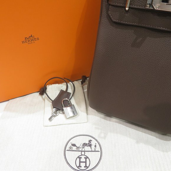 HERMES (Hermes) Kelly Akkad PM Shoulder Bag Cacao (SV Metal Fittings) Togo U ... - Picture 15 of 15